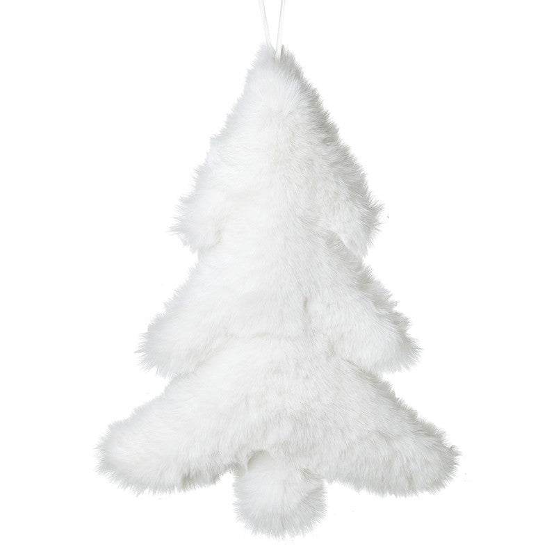 Fluffy White Tree Christmas Hanging Decoration