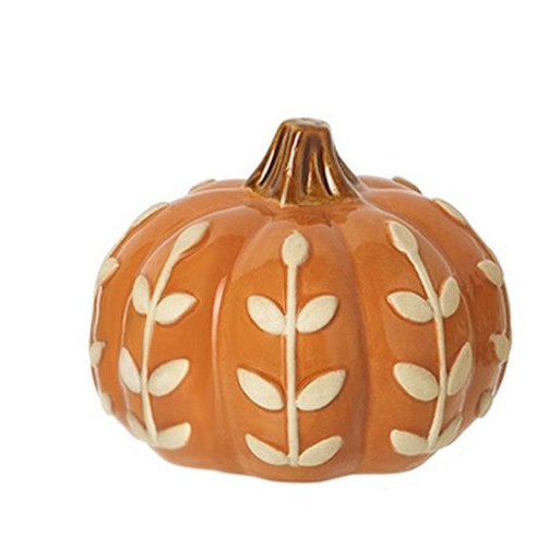 Orange Ceramic Pumpkin Decoration