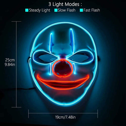Crazy Clown LED Mask